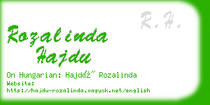 rozalinda hajdu business card